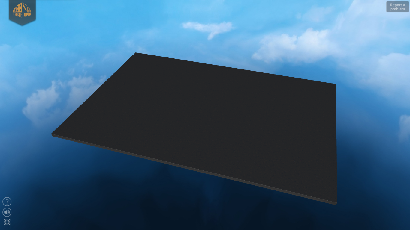 Example of the default table placed in the Clouds skybox