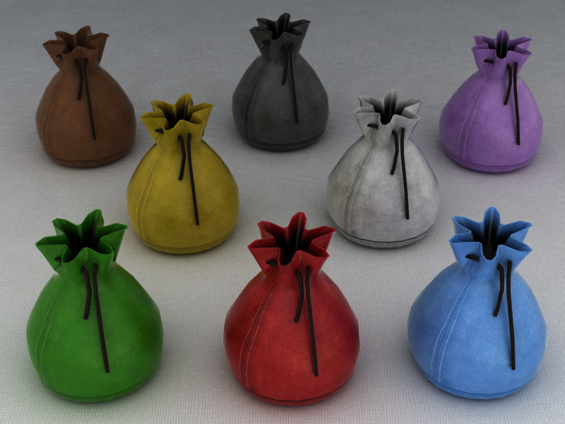 Bags of 8 colors available in Tabletopia