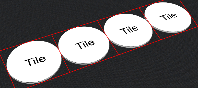 Example of sticky round tiles in Tabletopia