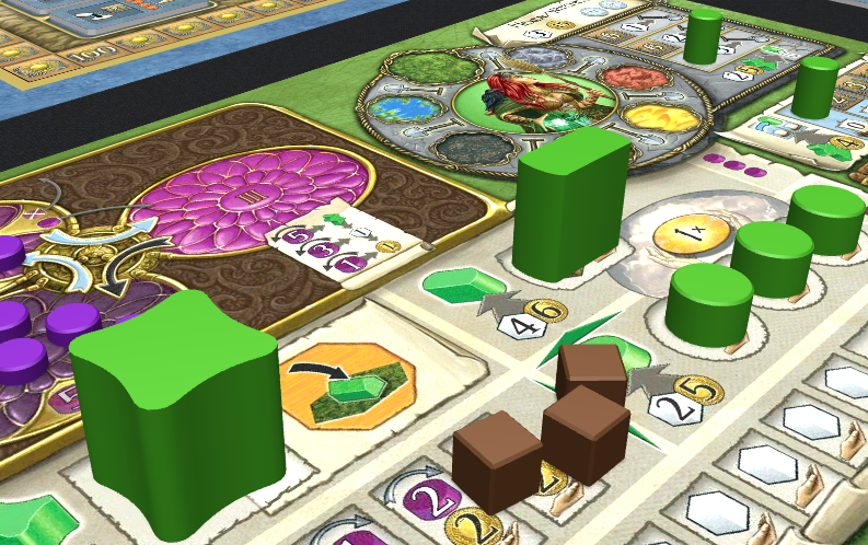 Tokens may be used to make some game pieces with complex form in Terra Mystica