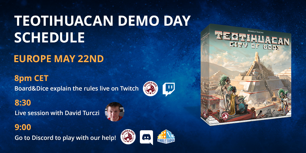 Teotihuacan Demo Day Schedule Europe