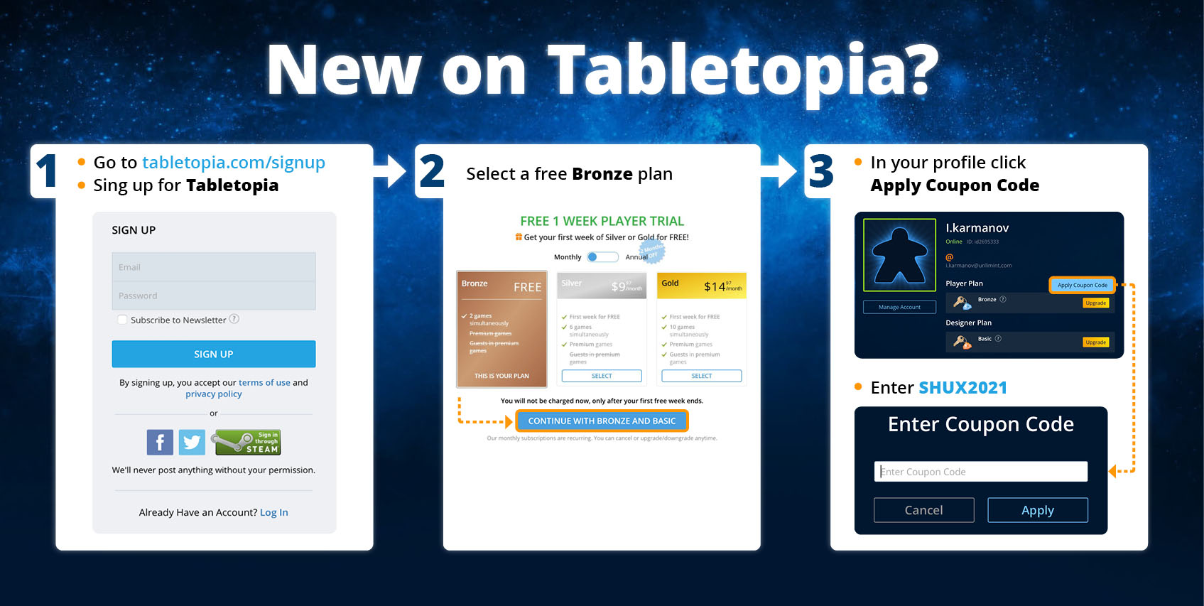 Connecting Accounts on Tabletopia with Steam – Tabletopia